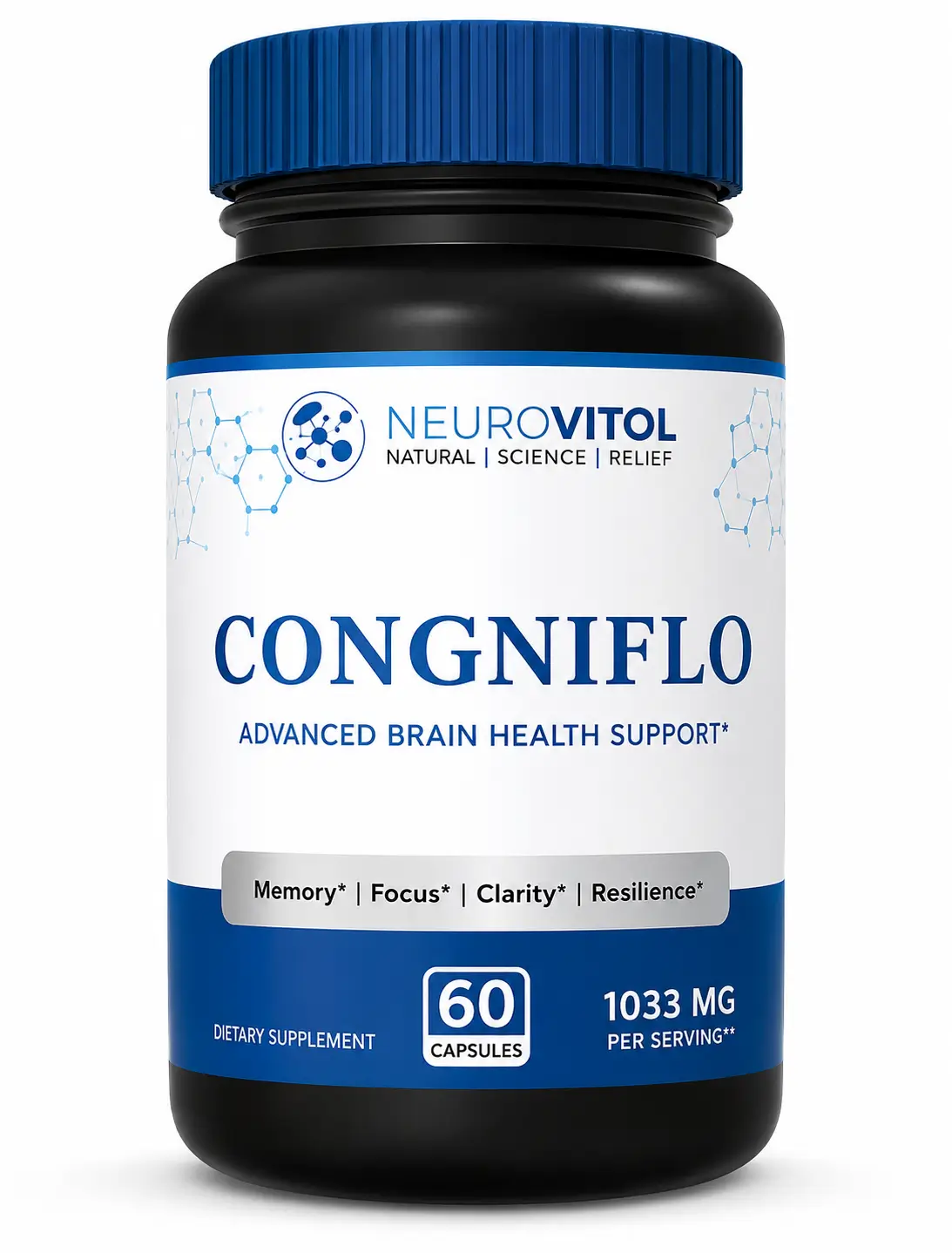 Six bottles of NeuroVitol Congniflo cognitive support supplement